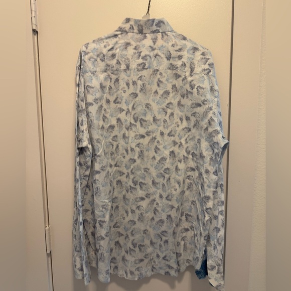 Bugatchi Uomo Men’s XL Shaped Fit ‘Feathers’ LA Dress Shirt - Picture 5 of 12
